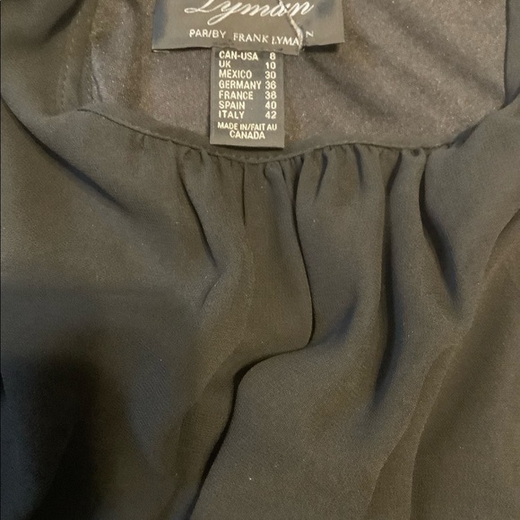 Frank Lyman black dress with fringe - Picture 5 of 7